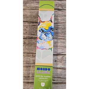 Mondo Llama FRENCH BULLDOG Paint-By-Number Canvas KIT NEW All Included (216)